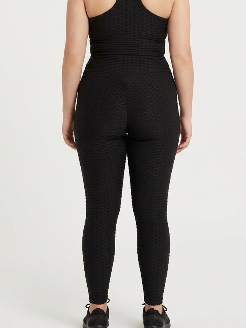 TIK TOK Booty Scrunch Textured Black Leggings Women’s XXL